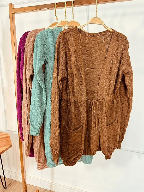 Parka Tricot com Bolso Sarah