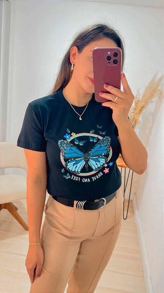 T-shirt Brave And Free