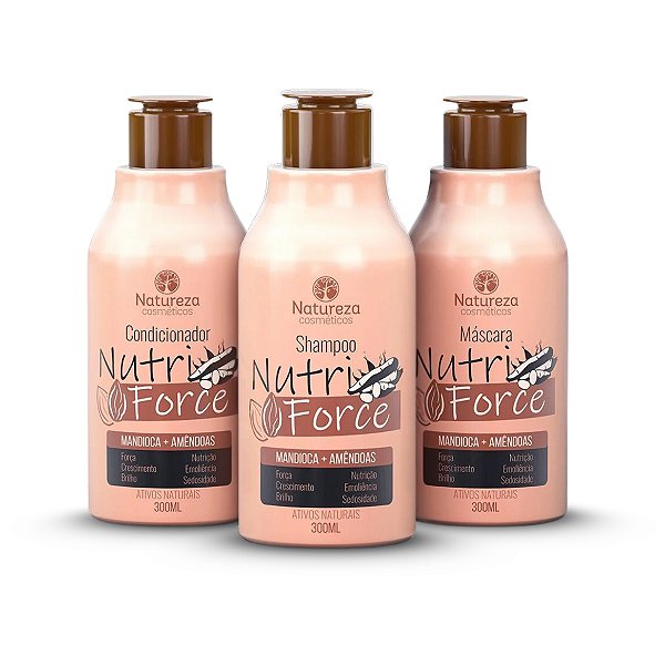 Kit Nutri Force Mandioca Natureza Cosméticos 300ml Home Care