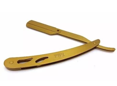 Navalhete / Navalha Inox Dourada Profissional TDJ