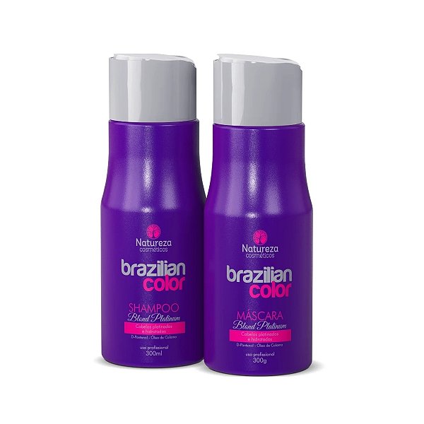 Kit Shampoo + Máscara Matizadora BLOND PLATINUM Natureza - 2x 300ml