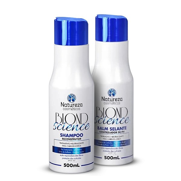Kit Blond Science Natureza Tratamento Para Loiras (Shampoo + Balm Selante)