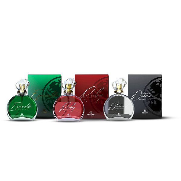 Perfume Capilar Pedras Preciosas 50mL 3 Fragrâncias - DIAMOND, RUBY E ESMERALDA