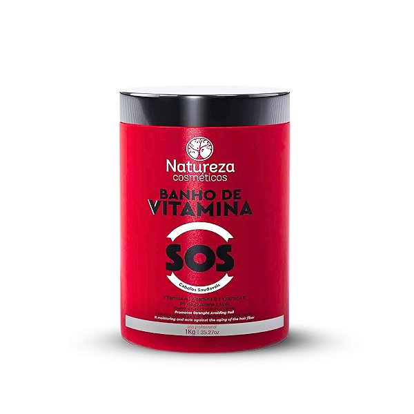 Máscara Capilar SOS Banho de Vitaminas 1Kg Natureza Cosméticos