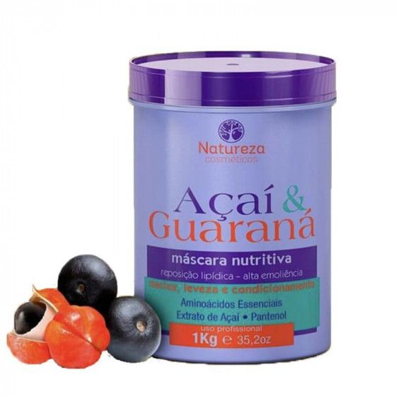 Máscara Açaí e Guaraná 1kg- Natureza Cosméticos
