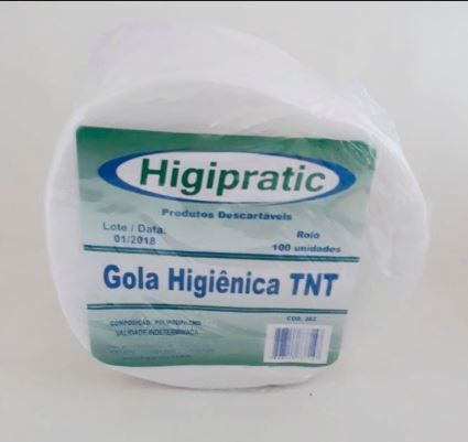 Gola Higiênica Tnt Rolo 100 Unidades Higipratic