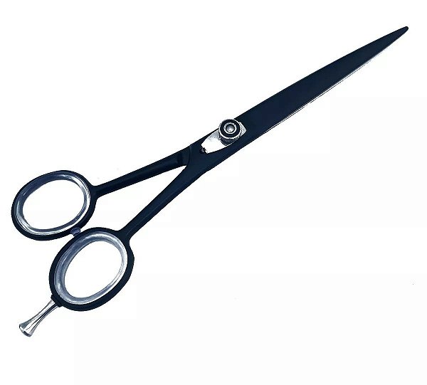 Tesoura P/ Cabeleireiro Prince Black 7 Polegadas Fio Laser Kazuka
