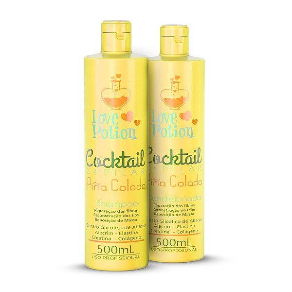 Kit Cocktail Piña Colada (Shampoo + Condicionador) Love Potion - 2 PASSOS