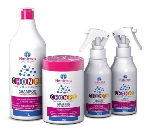 Kit Chonps Hidratação E Restauração Natureza Cosméticos