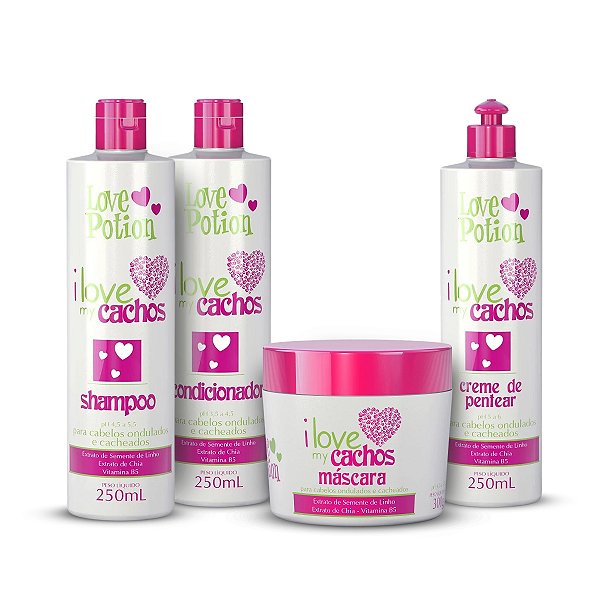 Kit Hidratante Home Care I Love My Cachos Love Potion - 4 PASSOS