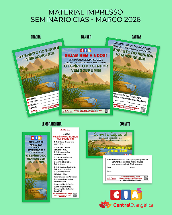 KIT PROMOCIONAL DO EVENTO: EVANGELIÇÃO DE CIAS - ICM - MARÇO 2026