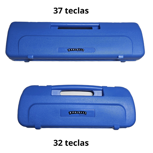 Case Estojo Rígido Para Escaleta 32 TECLAS - Cor Azul Aprendiz