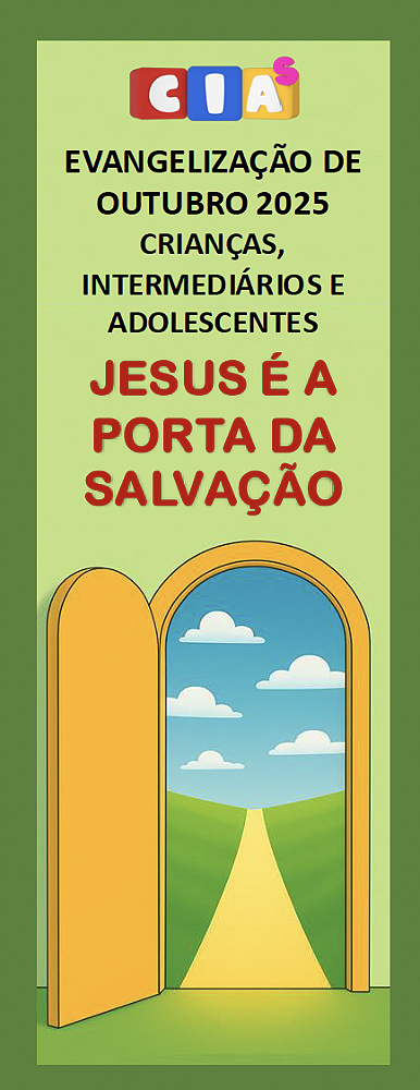 Marcador de Página (LEMBRANCINHA): Evangelização de CIAs - OUTUBRO 2025 - 100 Unidades