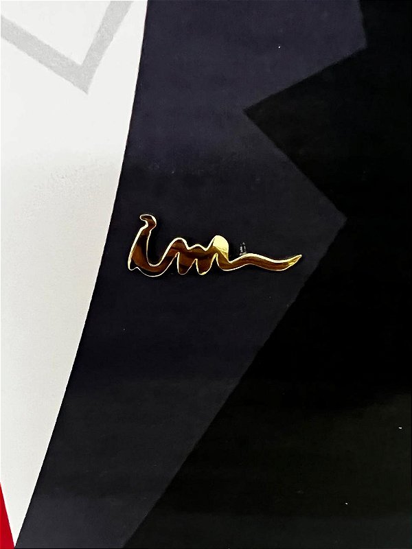 BROCHE ICM FOLHEADO A OURO