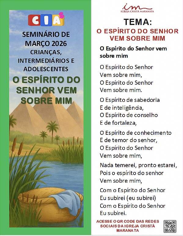 Marcador de Página (LEMBRANCINHA): Evangelização de CIAs - MARÇO 2026 - 50 Unidades