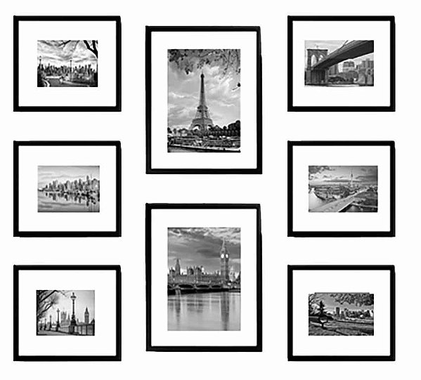 QUADROS PORTA RETRATOS KIT 8 QUADROS