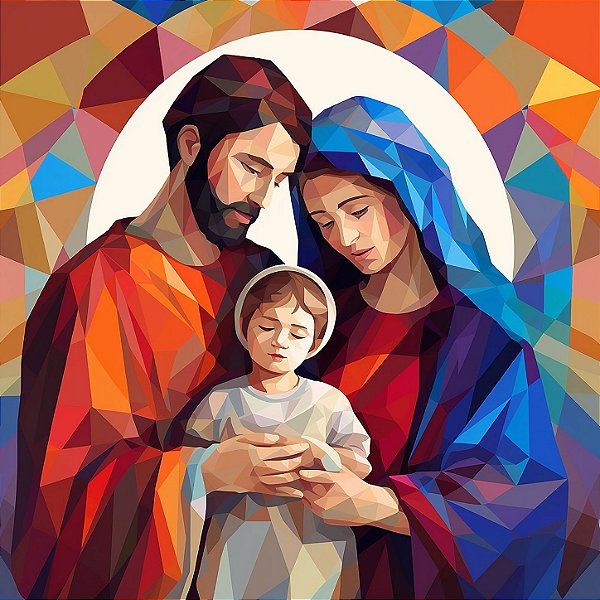 Impressão em Canva Religioso Sagrada Família