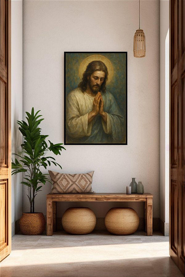 Quadro Religioso Jesus Cristo Orando