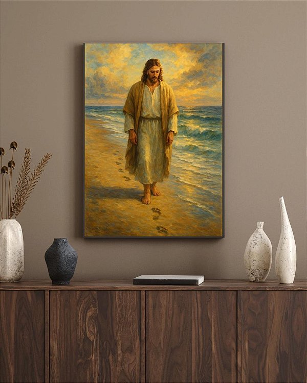 Jesus Caminhando na Praia