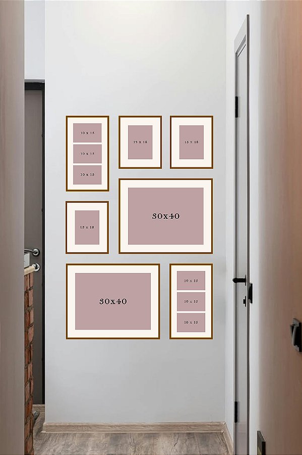 Kit Composição 7 Porta Retrato de Parede