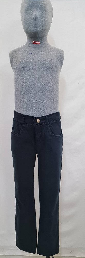 CALÇA SARJA 5 POCKETS INFANTIL MASCULINA AZUL MARINHO