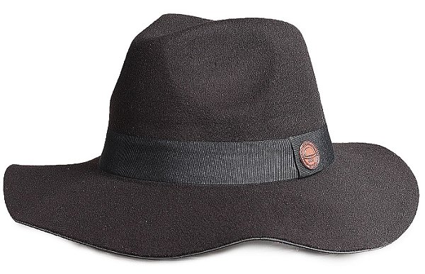 Chapéu Fedora Feltro Preto Aba Maleável 8cm Faixa Preta - Coleção Clássico