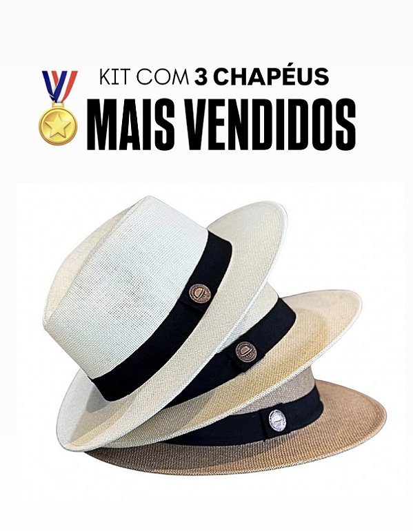 Kit 3 Chapéus Panamá - Verão 2026