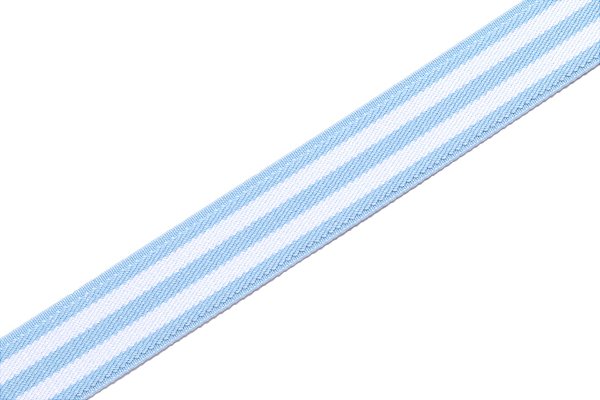 Faixa Azul Bebê Duas Listras Branca - Coleção Stripes