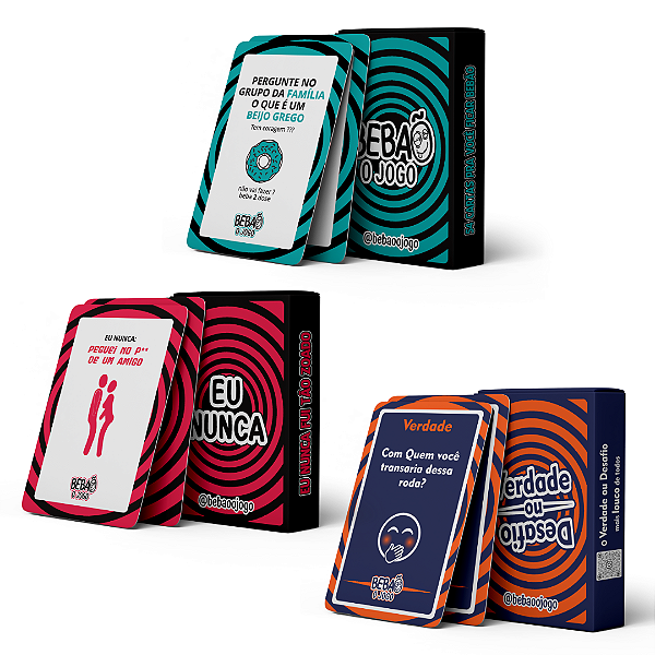 Kit - Bebão, Eu Nunca, E Verdade Ou Desafio