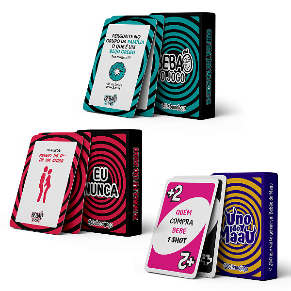 Mega Kit - Bebão - Eu Nunca - Uno Do Mau