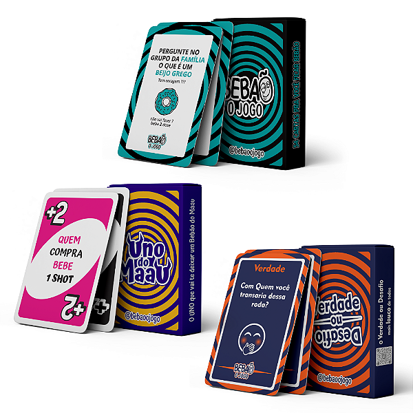 Kit - Bebão, Uno Do Mau E Verdade Ou Desafio