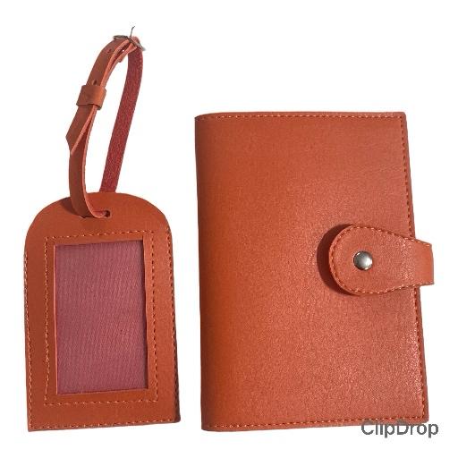 Kit viagem com porta passaporte e tag de mala