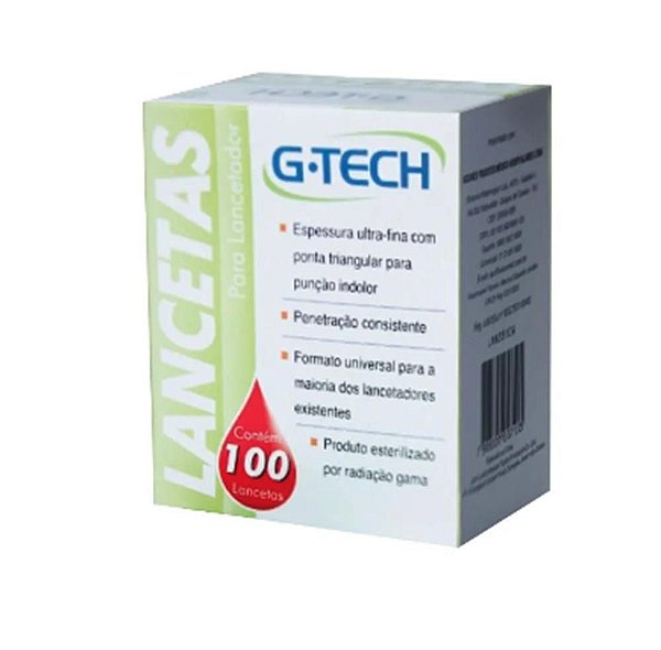 Lanceta Para Lancetador 28 G Cx C/100 Un - G-Tech