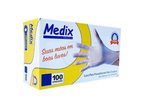 Luva P Vinil Sem Po - Medix