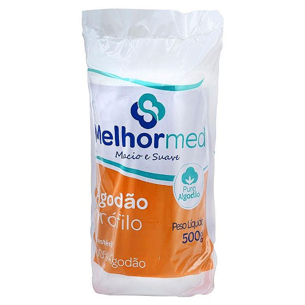 Algodao Hidrofilo 500 G - Melhor Med