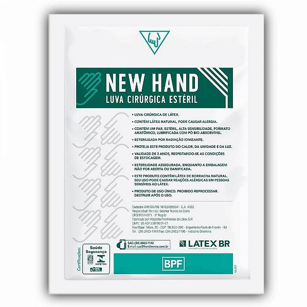 Luva 6,5 Cirurgica Esteril C/Po - New Hand