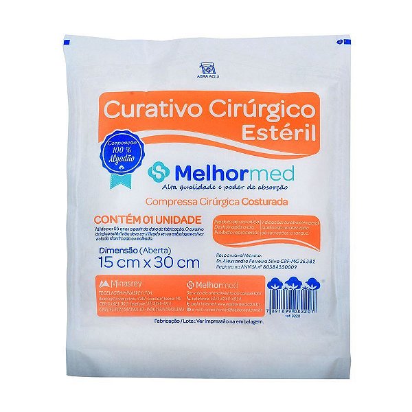 Curativo Cirurgico 15x30 Cm C/1 Un Esteril - Melhor Med