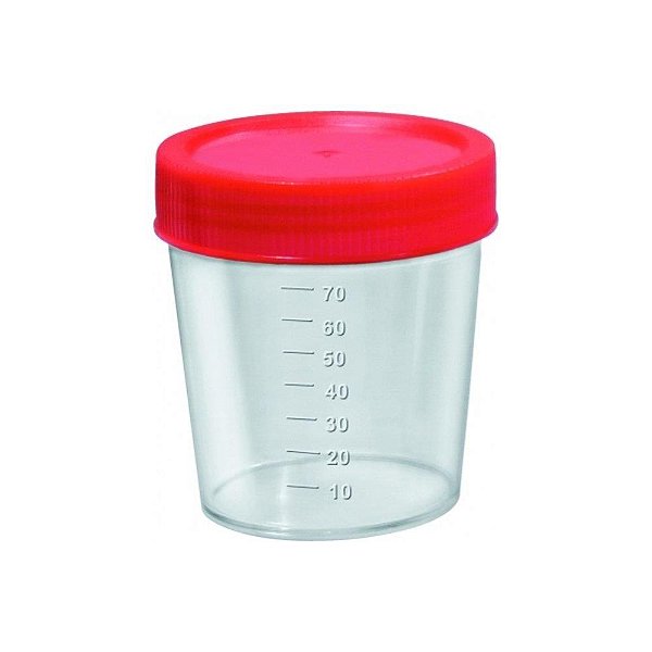 Coletor Univ Esteril S/Pa Transl 80Ml T/Verm - Cral