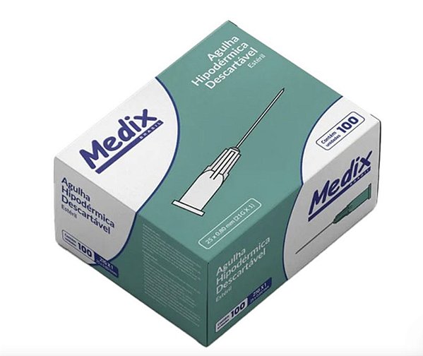 Agulha 25 X 0,80 21G 1 Verde Cx C/100 Un - Medix