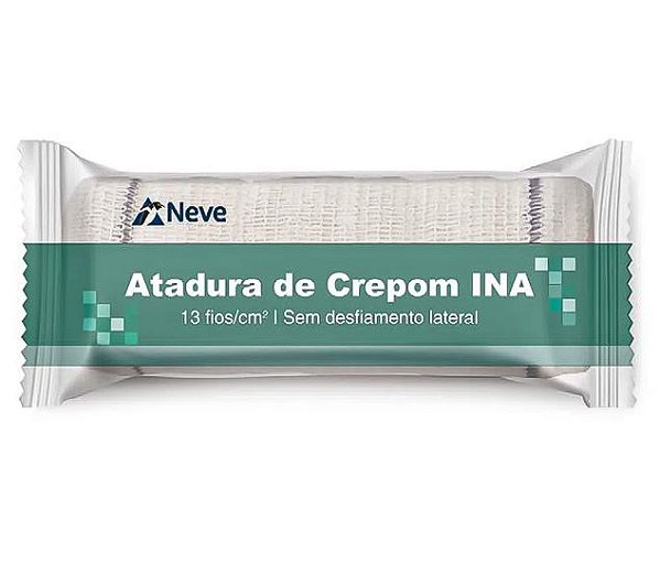 Atadura 12Cm X 1,8m Crepom Pct com 12 Unid INA - Neve