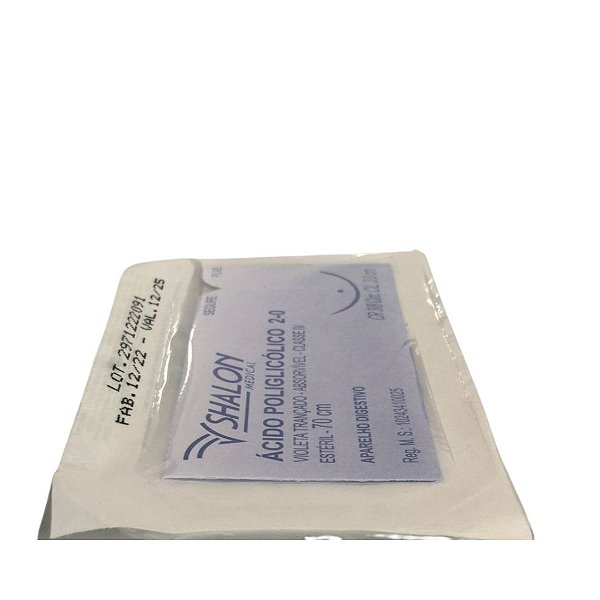 Fio Acido Poliglicolico 2-0 C/Ag.3 Cm 70Cm - Shalon