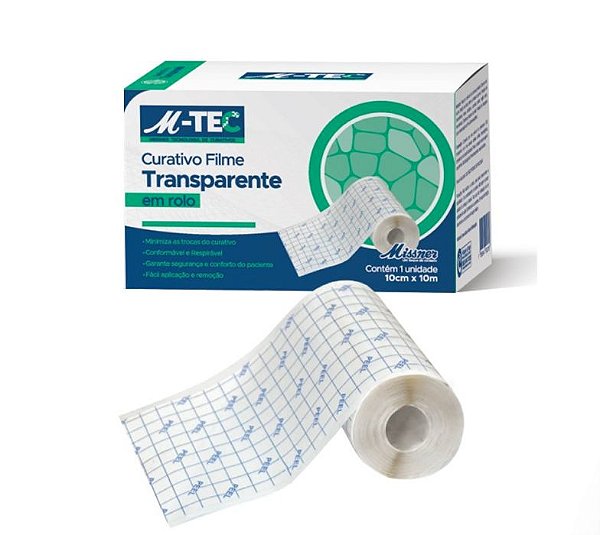 Curativo Filme Adesivo Transparente 10cmx10m MTec - Missner