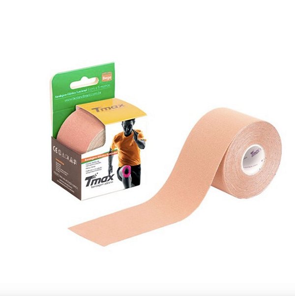 Bandagem Elástica Adesiva Tmax 5mx5cm Cor Bege - Bioland