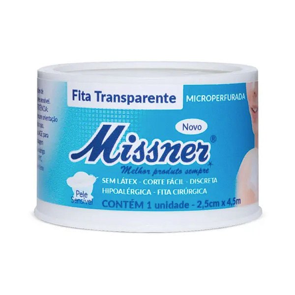 Fita Transparente Transpore 2,5Cm X 4,5M - Missner