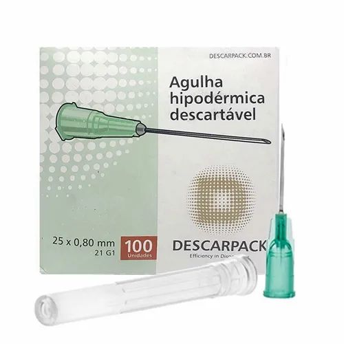 Agulha 25 X 0,80 Cx C/100 Un - Descarpack