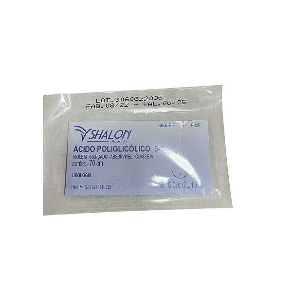 Fio Acido Poliglicolico 5-0 C/Ag.1,5Mr '36' - Shalon