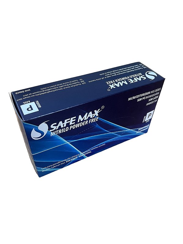 Luva P Nitrilica Sem Po Azul - Safemax