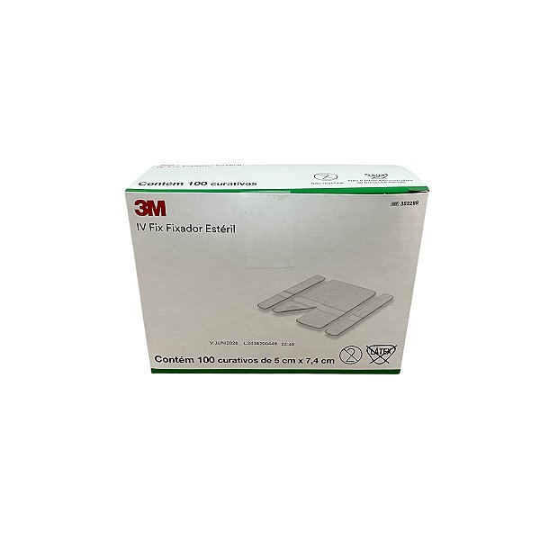 IV FIX Tegaderm 3522B 5CM X 7,4CM Cx C/ 100 UN - 3M