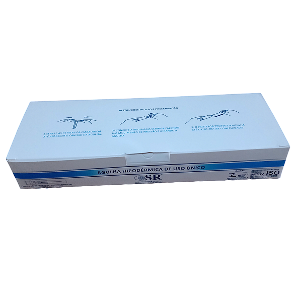 Agulha 30 X 0,70 22G 1/4 Preta Cx C/100 Un - SR