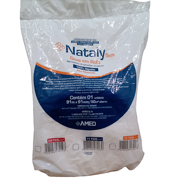 Gaze Tipo Queijo 91Mx91Mm 13 Fios Natalia Soft - America